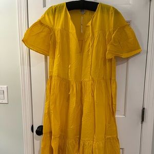 Bright yellow beach cover up